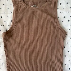 Hollister Women's Waffle Knit Tank Top - Camel